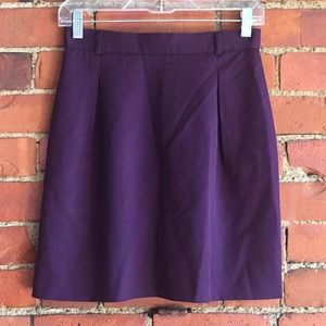 Purple wool mini skirt